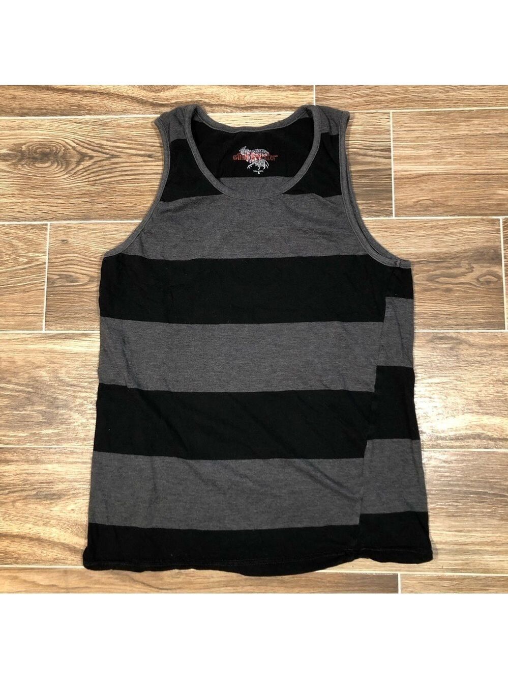 Blind Rooster Black and Grey Tank Top, Size Small/Unisex